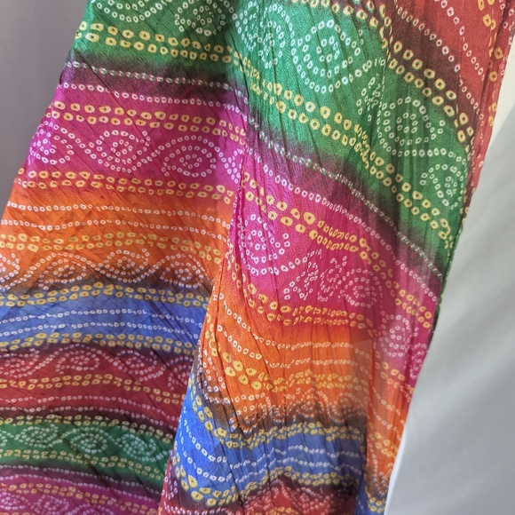 Multi colored Bhadani dupatta  | Scarf | Boho - Picture 3 of 6
